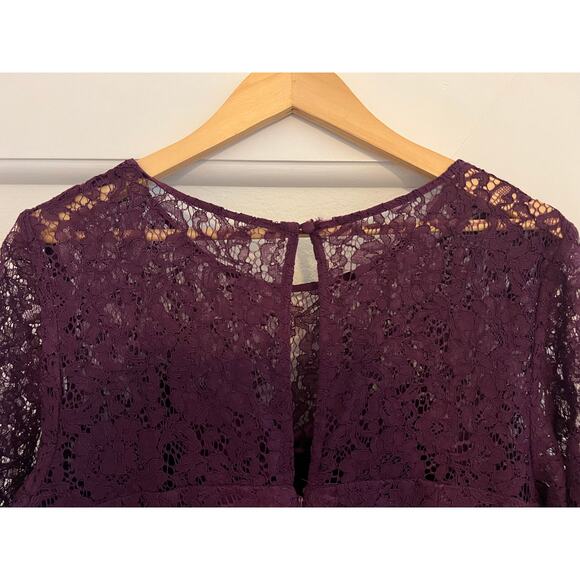 NWT City Chic Elegant Lace Midi Dress Womens Sz 18 Mulberry Whimsigoth Romantic - Picture 12 of 16